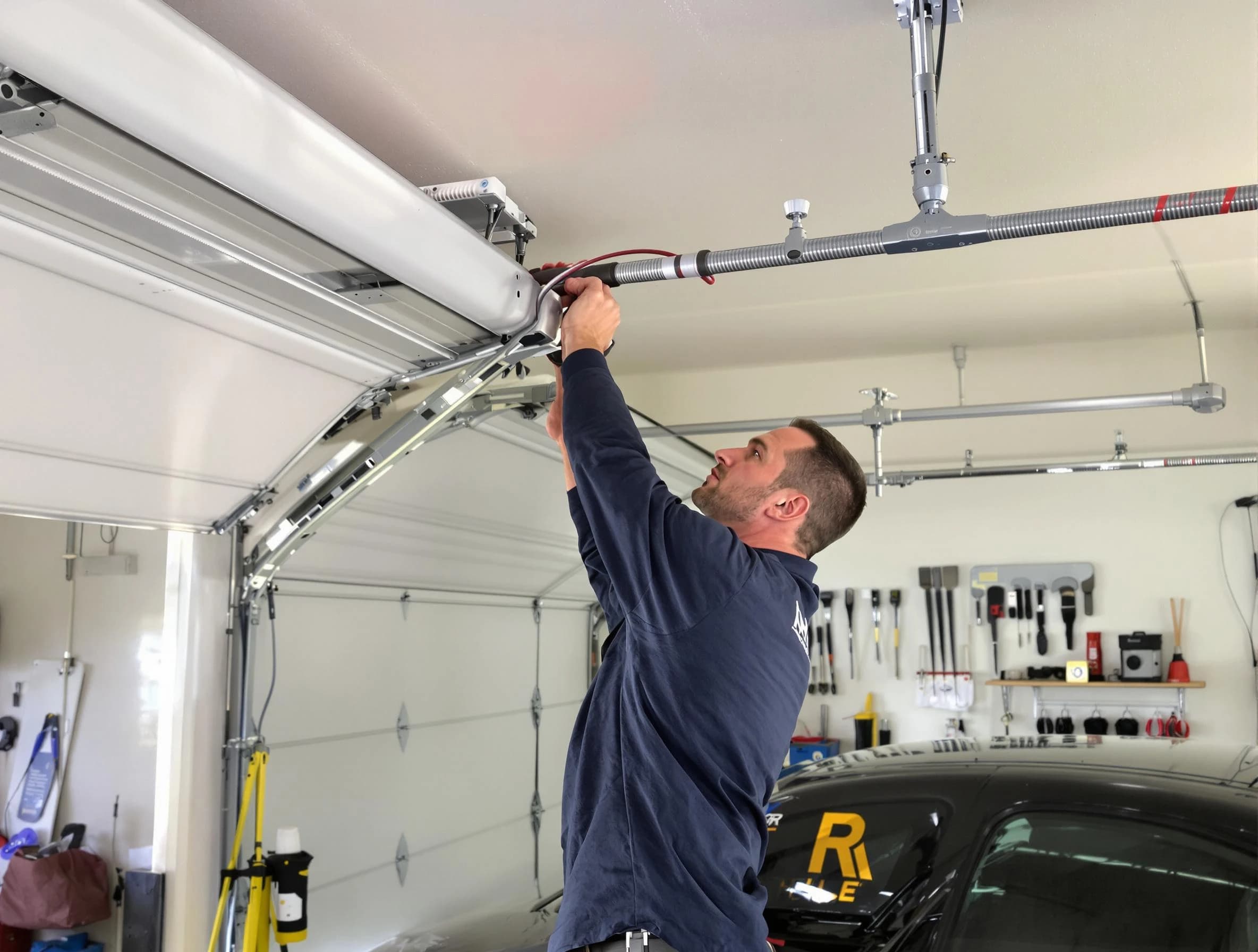 Forest Park Garage Door Repair technician performing garage door cable repair in Forest Park