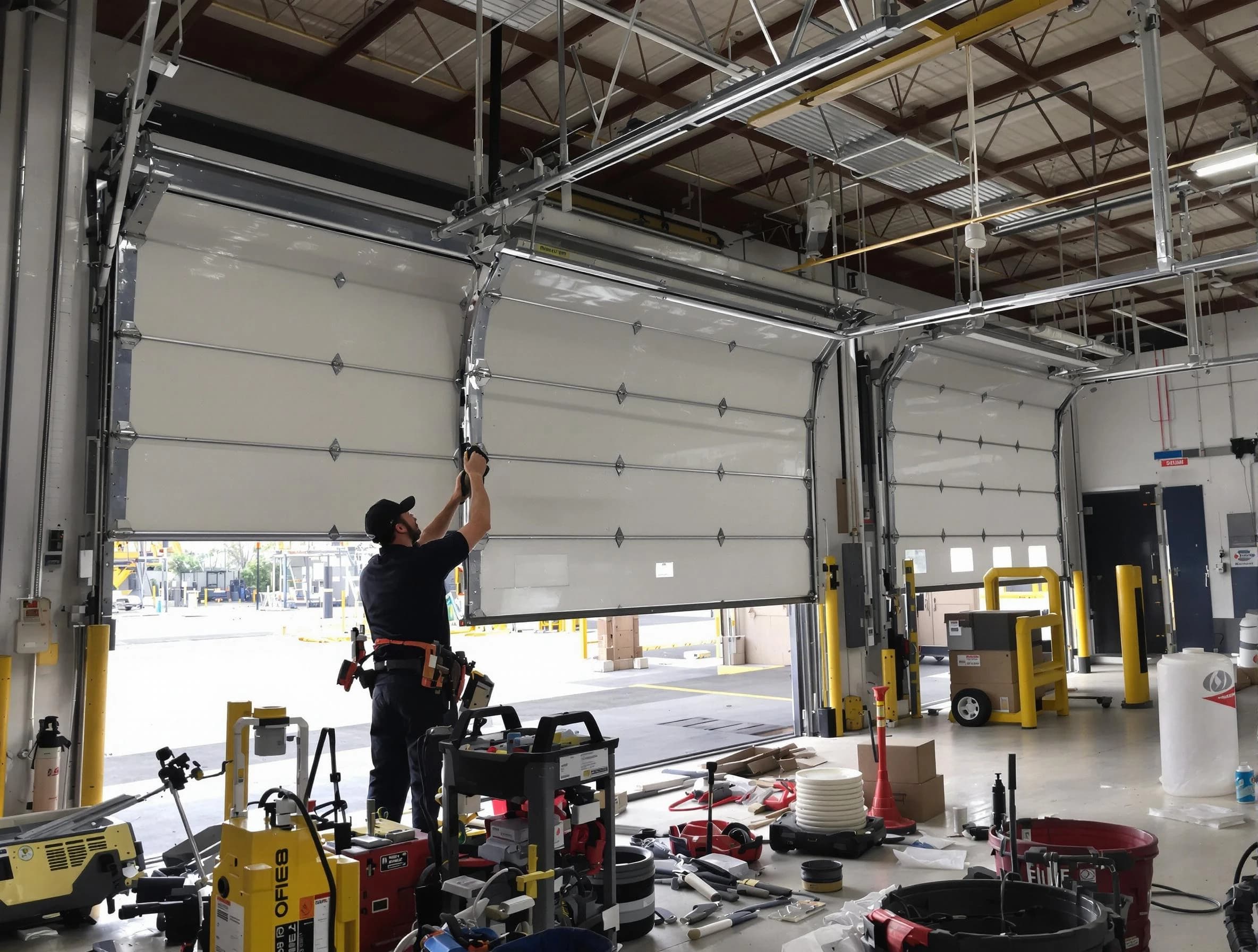 Forest Park Garage Door Repair technician performing commercial garage door repair in Forest Park