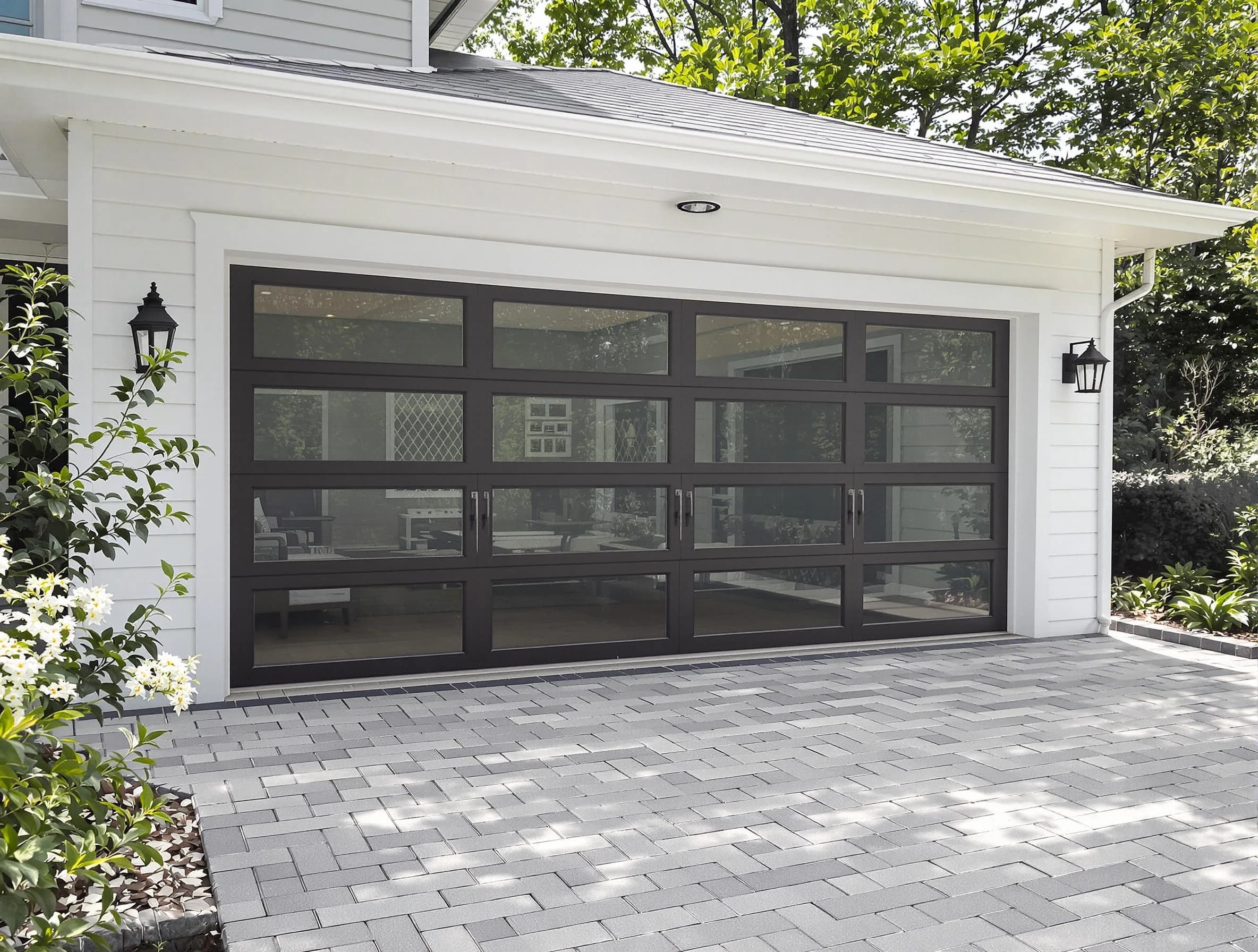 Forest Park Garage Door Repair design specialist presenting custom garage door options to Forest Park homeowner