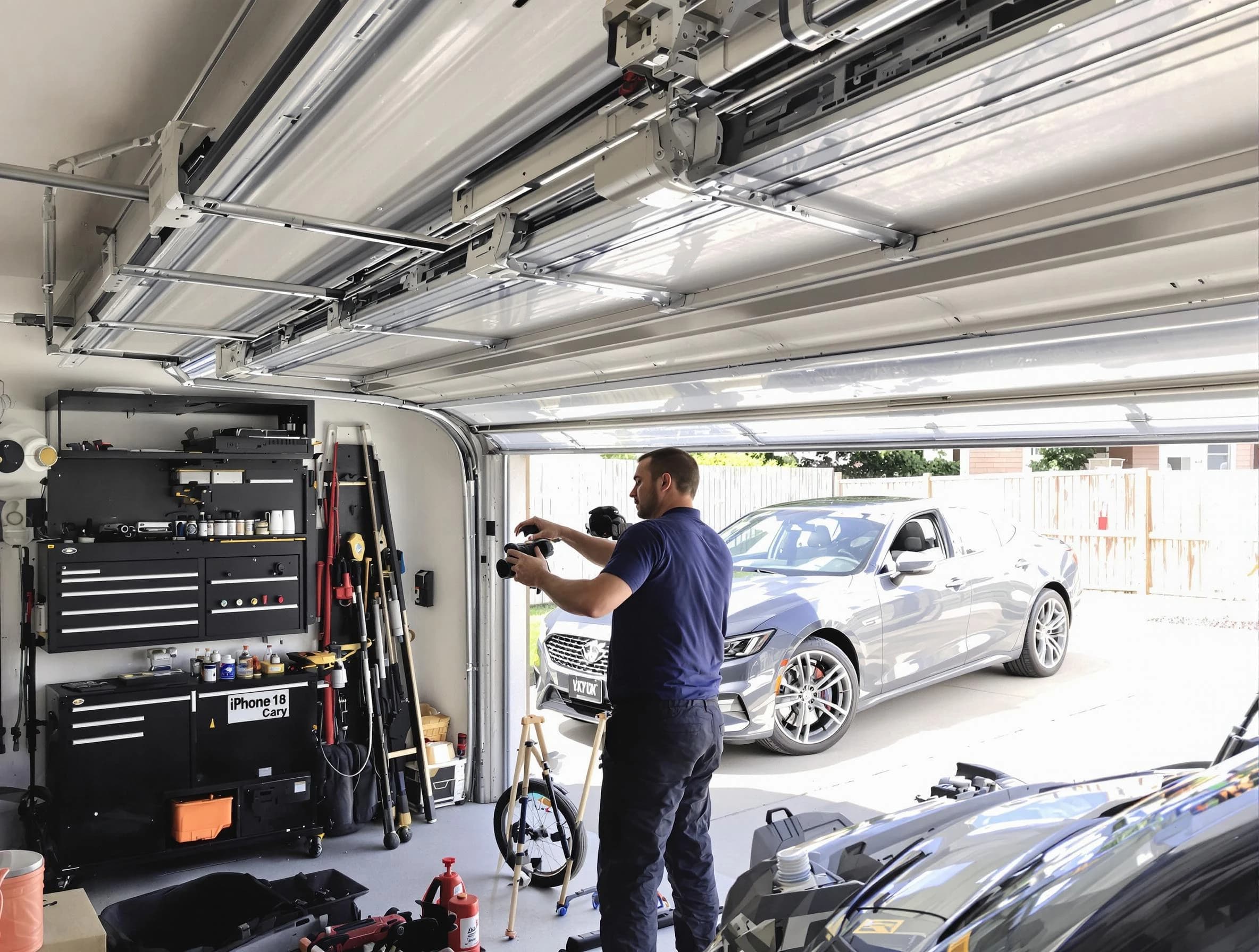 Forest Park Garage Door Repair technician fixing noisy garage door in Forest Park
