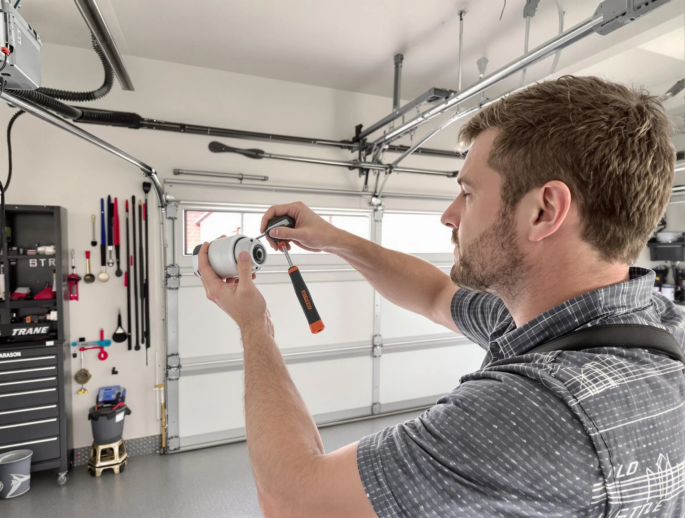 Garage door opener repair service by Forest Park Garage Door Repair in Forest Park