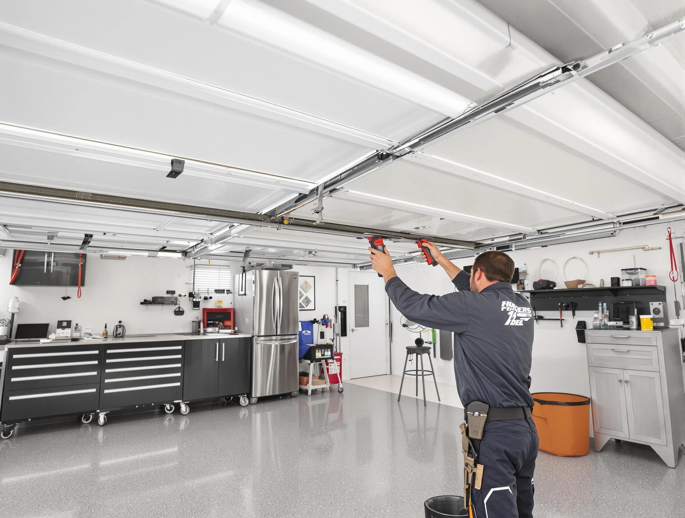 Overhead garage door repair service by Forest Park Garage Door Repair in Forest Park