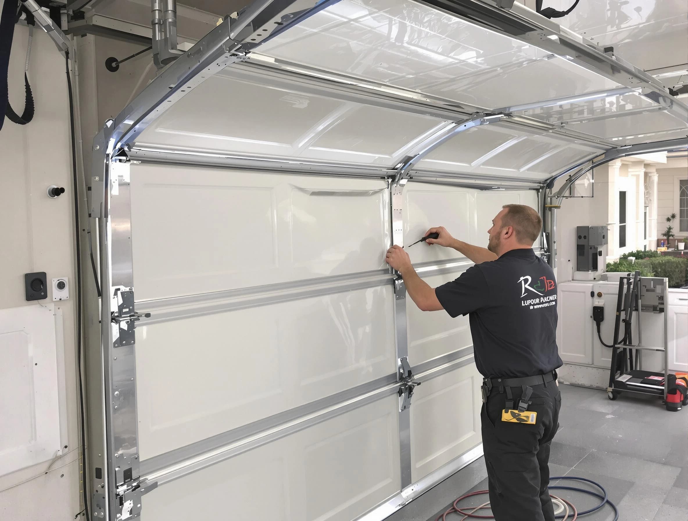 Forest Park Garage Door Repair professional performing panel repair in Forest Park