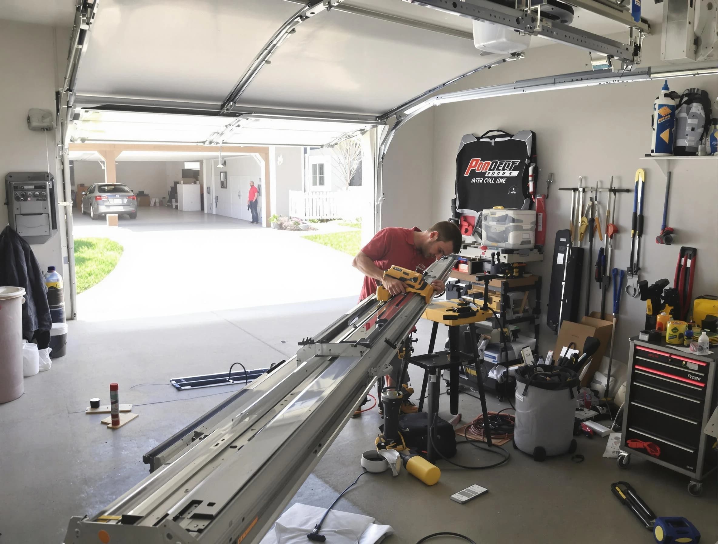 Forest Park Garage Door Repair expert performing track repair in Forest Park