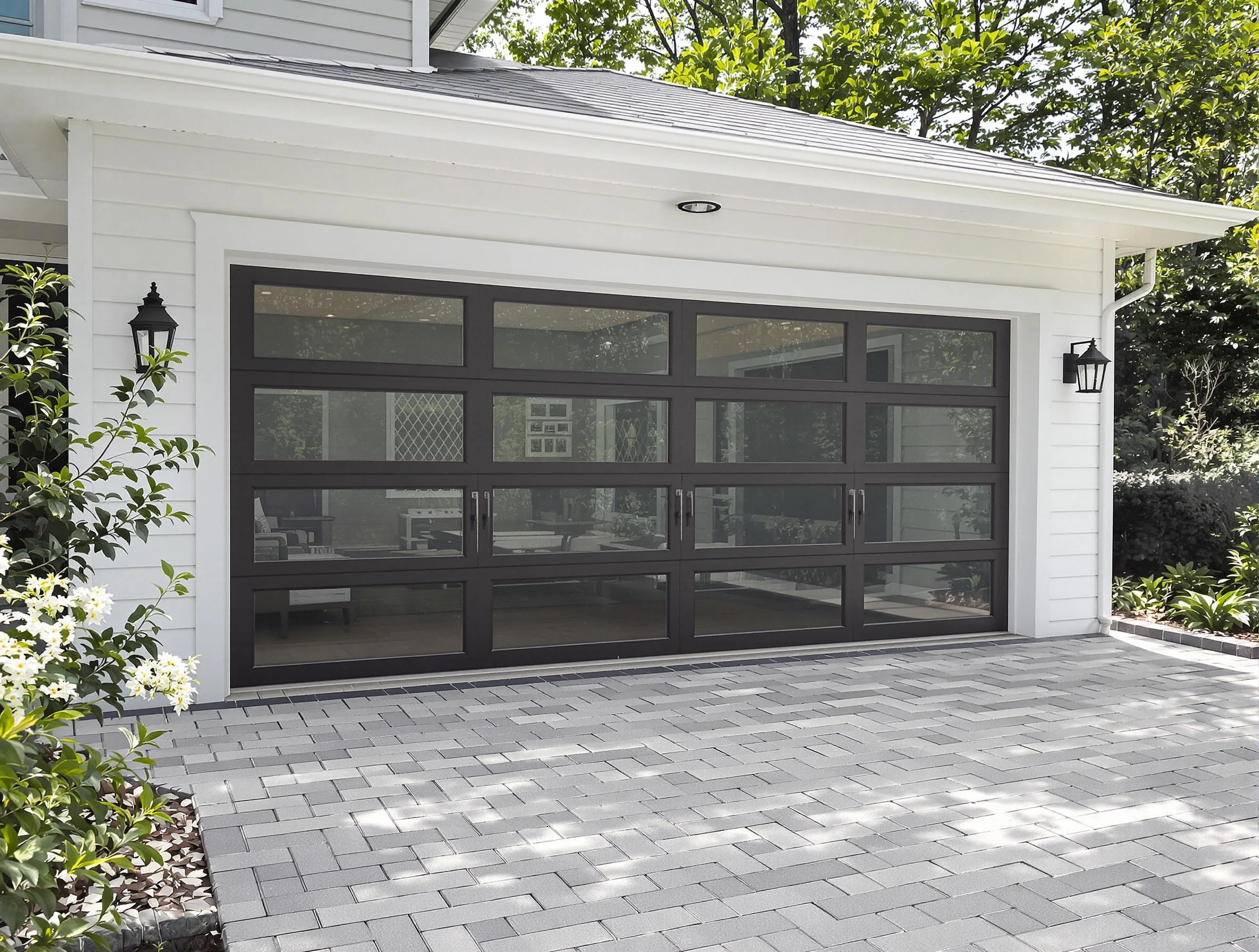 Forest Park Garage Door Repair design specialist presenting custom garage door options to Forest Park homeowner