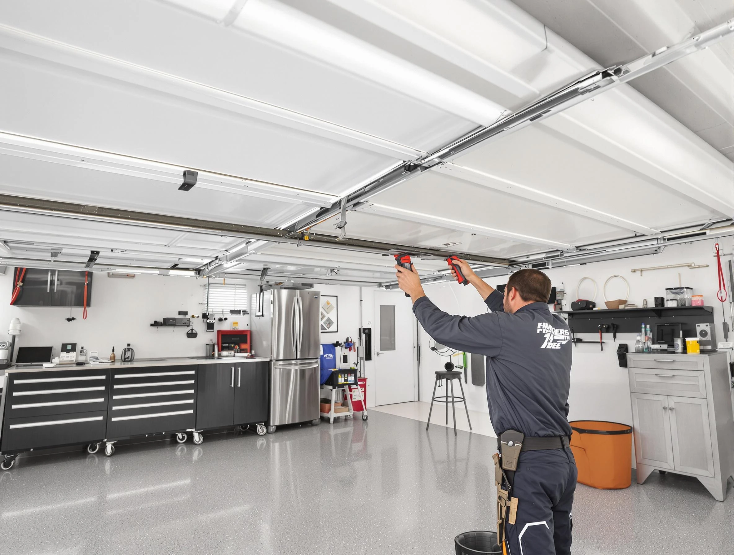 Overhead garage door repair service by Forest Park Garage Door Repair in Forest Park